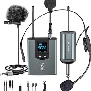 Wireless Microphone System Headset for dslr camera and phone